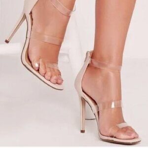 Zipper back stiletto heels